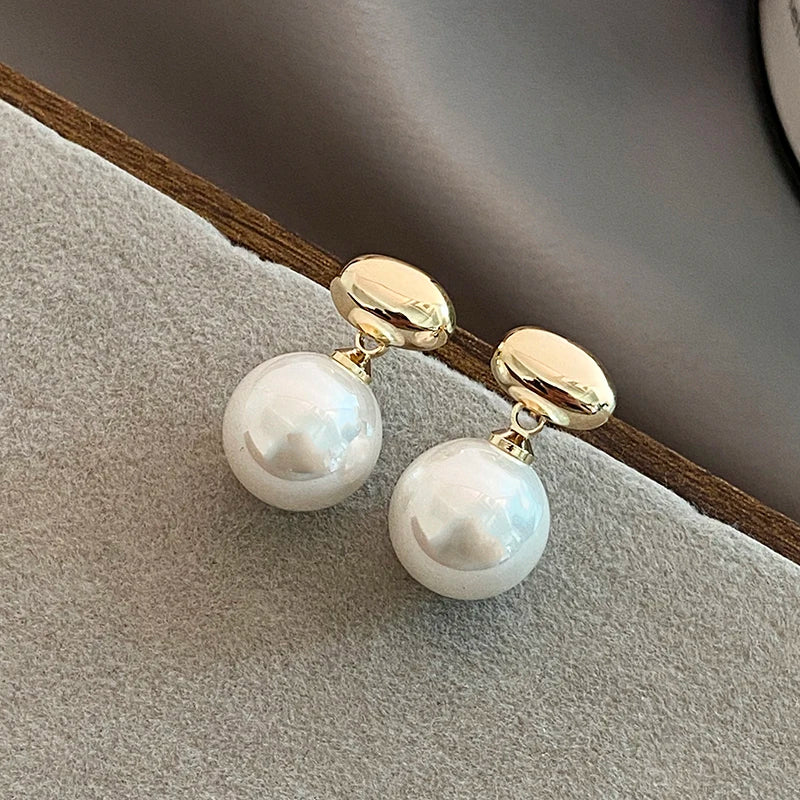 Golden Bean Pearl Earrings
