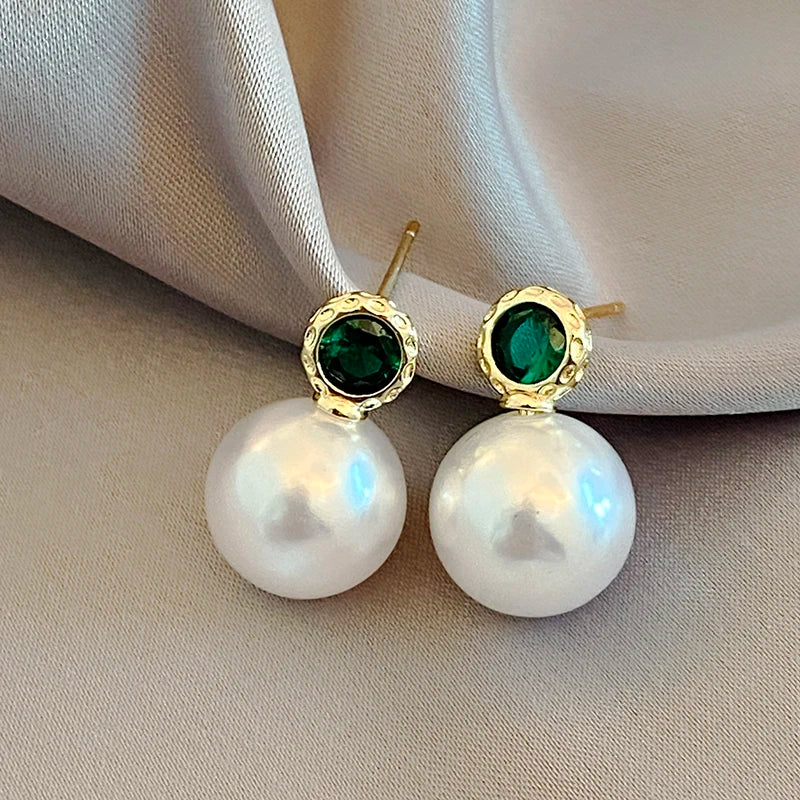 Golden Bean Pearl Earrings