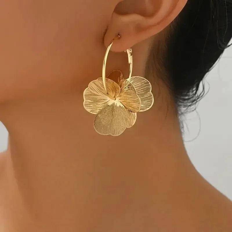 Golden Bloom Hoops