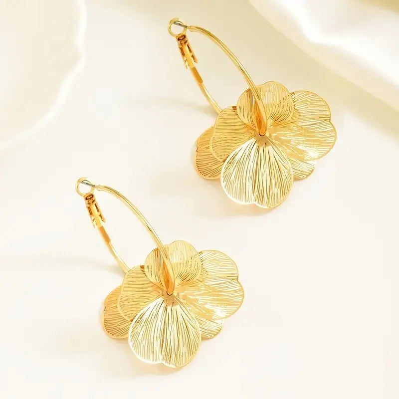 Golden Bloom Hoops