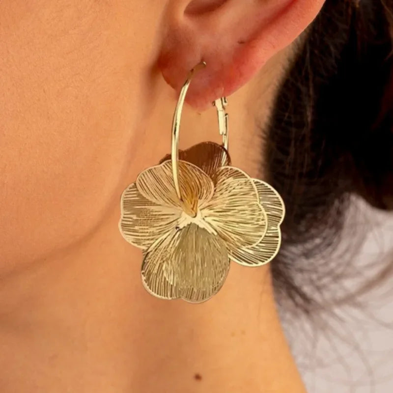 Golden Bloom Hoops