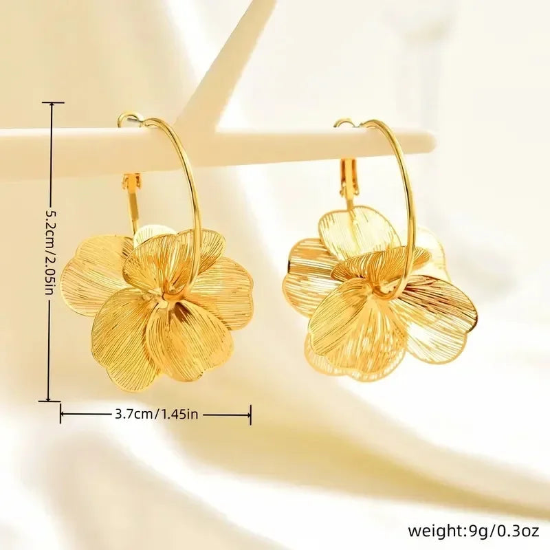 Golden Bloom Hoops