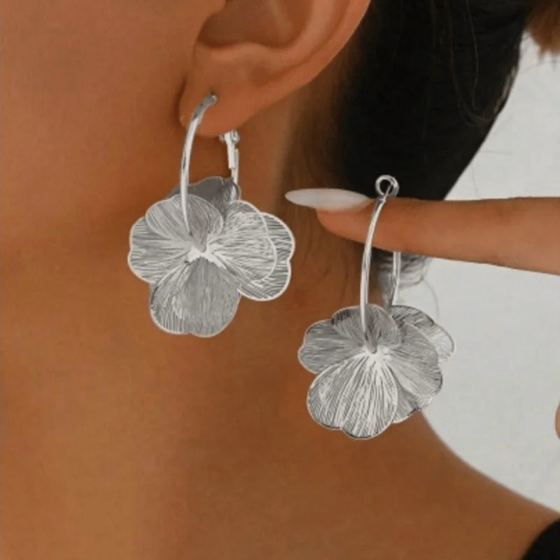 Golden Bloom Hoops