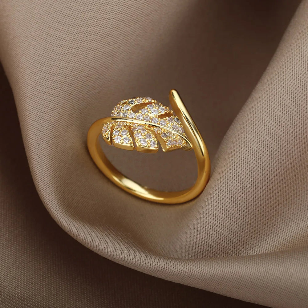 Golden Palm Ring