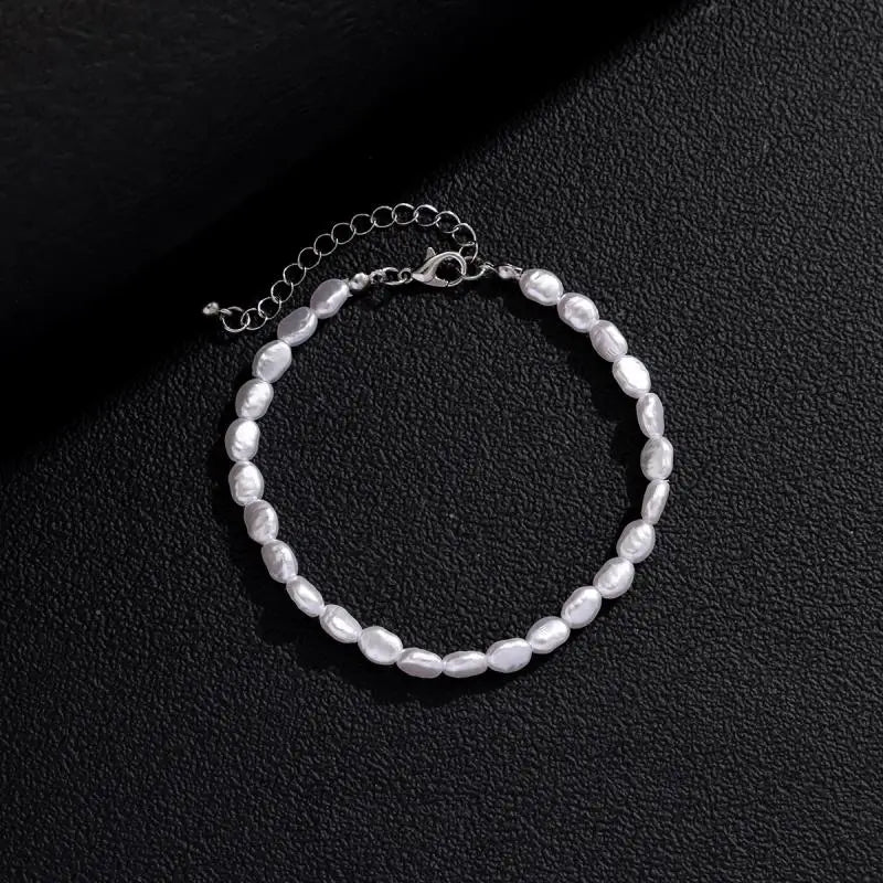 Oval Pearl Chain Set