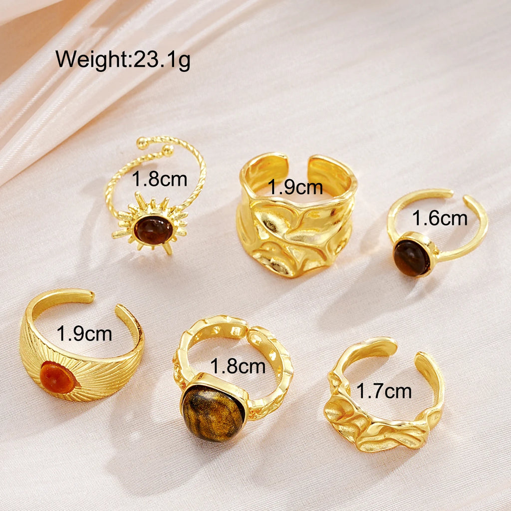 Solar Bloom Ring Set