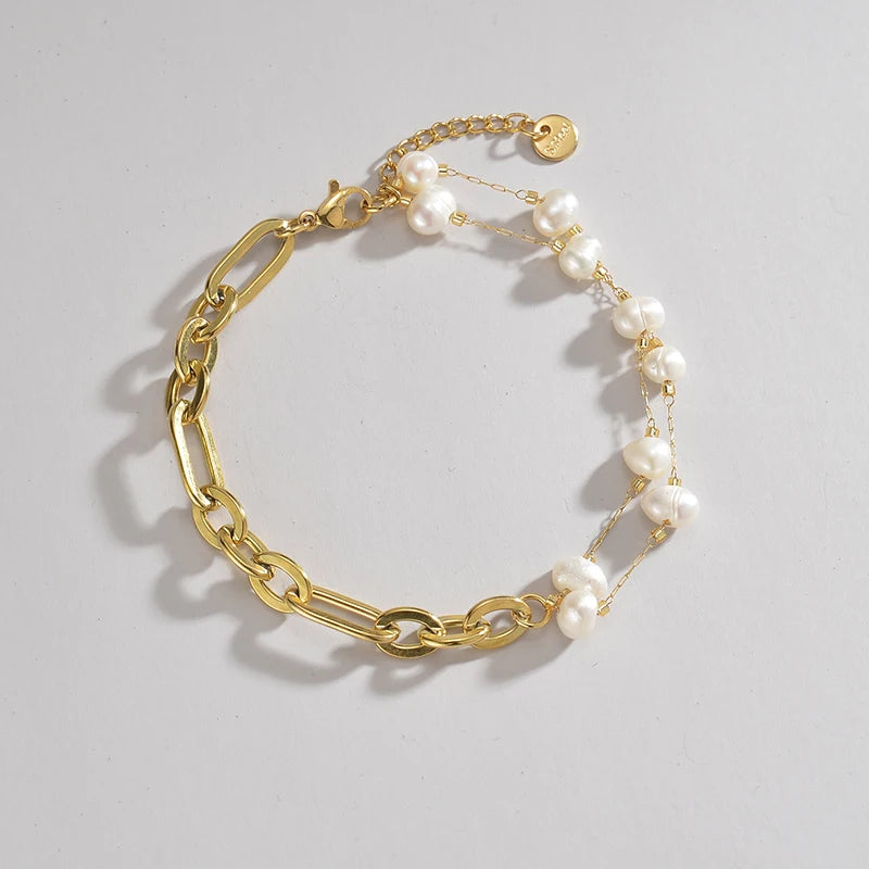 Vintage Pearl Charm Bracelet